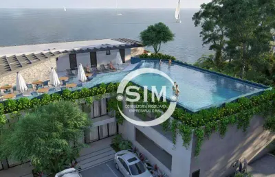 Flat com 1 dormitório à venda, 68 m² por r$ 980.000 - passagem - cabo frio/rj