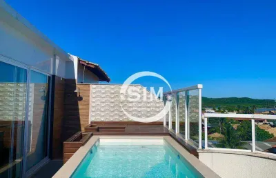 Cobertura com 3 dormitórios à venda, 180 m² por r$ 1.900.000,00 - passagem - cabo frio/rj