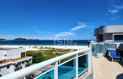 Cobertura com 4 dormitórios à venda, 250 m² por r$ 2.300.000,00 - braga - cabo frio/rj