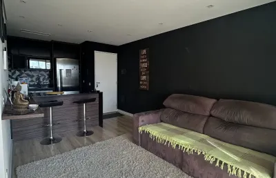 Apartamento de 59 metros com 2 dormitorios sendo 1 totalmente mobiliado