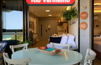 Vista mar | quarto e sala 60m² | 2 vagas | rio vermelho