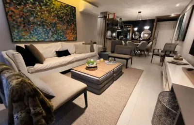 Apartamento com 2 quartos para alugar na avenida dos búzios, 3370, jurerê internacional, florianópolis, 147 m2 por r$ 18.000