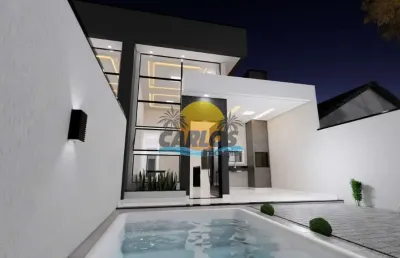 Casa com 3 quartos à venda na nossa senhora do rocio, 78, santa terezinha, pontal do paraná por r$ 530.000