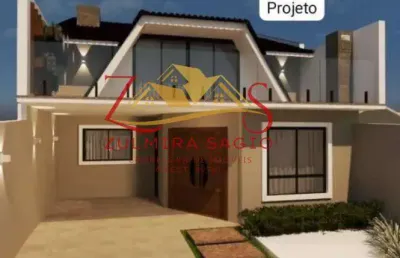 Sobrado em construção com  214,05m²  à venda em são josé dos pinhais - bairro ipê (próximo multilit)
