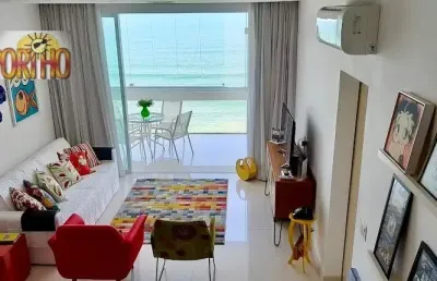 Apartamento reformado frente ao mar pitangueiras - 2 suítes