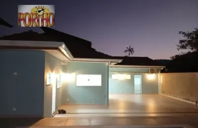Casa térrea  reformada na praia do guaiúba sendo 2 suítes - guarujá