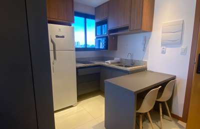 Studio com varanda mobiliado, nascente,  caminho das arvores