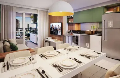 Confortável apartamento tipo para venda em perdizes com 2 quartos, sendo 1 suíte, 60m²