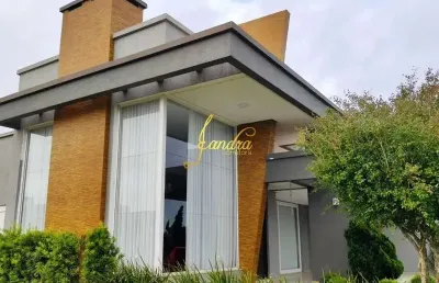 Excelente casa no condomínio capão ilhas! estilo contemporânea, mobiliada e decorada, composta por 03 suítes