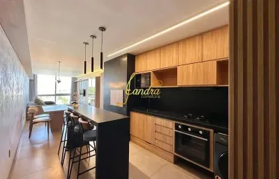 Apartamento de 2 dormitório mobiliado e decorado, com box duplo e infra