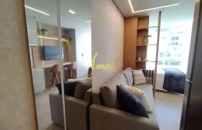 Apartamento loft(jk) com box e infra mobiliado e decorado