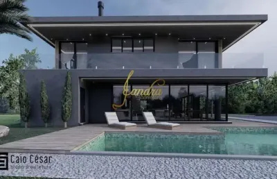 Sobrado no condomínio malibu com 05 suites e piscina
