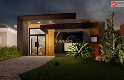 Excelente casa no condomínio blue  estilo contemporânea, composta por 4 suítes