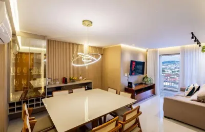 Apartamento mobiliado de 3 quartos ao lado do shopping cerrado