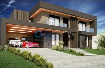 Sobrado em condomínio com 05 dorm. e 04 suítes- 344,29m² colinas do paratehy norte