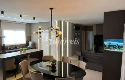 Apartamento mobiliado à venda, 3 quartos sendo 3 suítes, 3 vagas, residencial palladium, centro, itajaí-sc