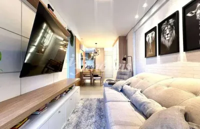Apartamento à venda, 2 quartos sendo 2 suítes, 2 vagas, com linda mobília, residencial beira rio connection, bairro fazenda, itajaí-sc