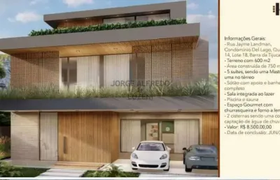 Casa em condomínio fechado com 5 quartos à venda na avenida das américas, barra da tijuca, rio de janeiro, 1023 m2 por r$ 16.900.000