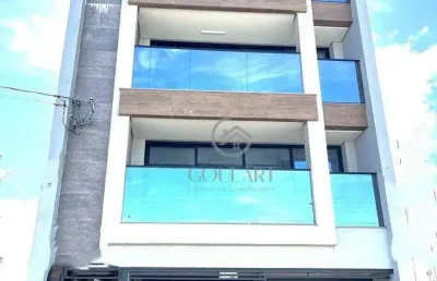 Apartamento novo com 2 dormitórios e churrasqueira no centro