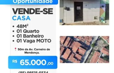 Imóvel para venda com 48 metros quadrados com 1 quarto em pici - fortaleza - ce