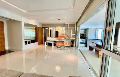 Apartamento com 4 dormitórios para alugar, 192 m² por - jardim aquarius - são josé dos campos/sp