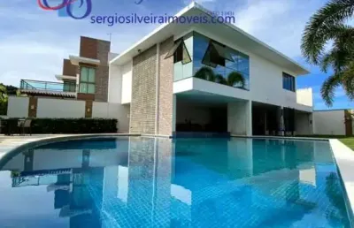 Belíssima casa no eusébio com 3 suítes, piscina privativa