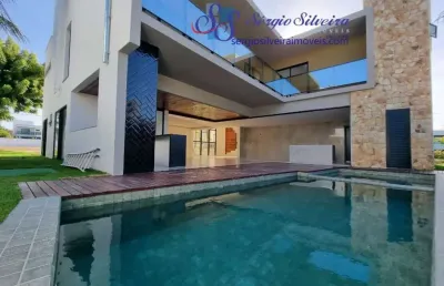 Linda casa no alphaville fortaleza com 5 suítes, piscina privativa