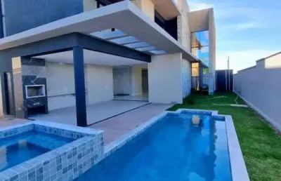 Belíssima casa no alphaville ceará com 4 suítes, piscina privativa com hidro