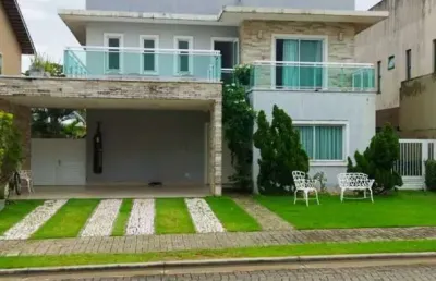 Excelente casa porteira fechada para aluguel no eusébio com 3 suítes, piscina privativa.