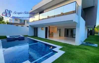 Belíssima casa alto padrão nova e moderna com 4 suítes - alphaville fortaleza.