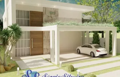 Belíssima casa nascente com 5 suítes no alphaville ceará