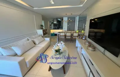 Lindo apartamento térreo, nascente e mobiliado no golf ville com 3 suítes.