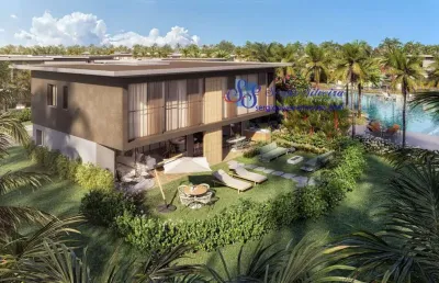 Ocean garden cumbuco - casa de alto padrão, pé na areia com 3 suítes