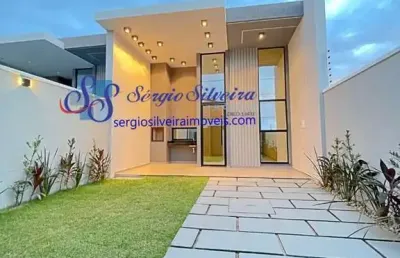 Linda casa com 3 suítes e acabamento moderno em eusébio.