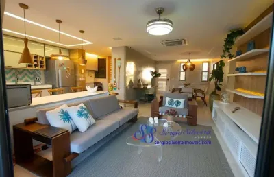 Luxuoso apartamento térreo todo mobiliado, com 3 suítes no porto das dunas - mandara kauai