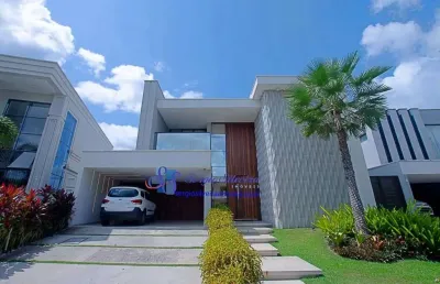 Belíssima casa de alto padrão com 6 suítes em eusébio - azur condomínio