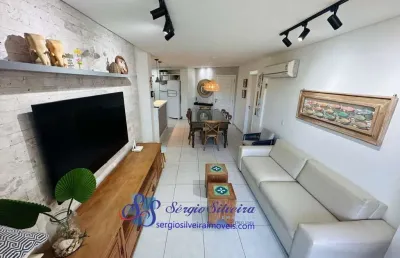 Apartamento com 3 suítes, nascente e mobiliado no porto das dunas.