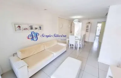 Cobertura pé na areia com vista para o mar em porto das dunas!
