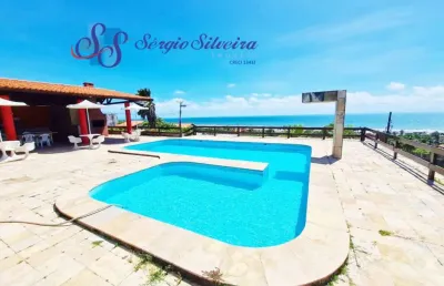 Casa na prainha com vista mar 11 quartos, piscina churrasqueira.