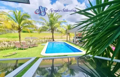 Casa no alphaville fortaleza mobiliada 4 suítes, piscina