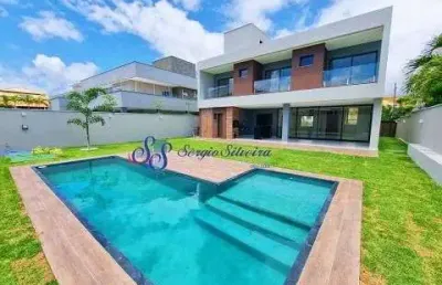 Mansão no alphaville fortaleza com 5 suítes, piscina, fino acabamento