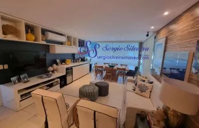 Belíssimo apartamento alto padrão, térreo e mobiliado no porto das dunas com 3 dormitórios.