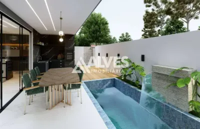 Casa de alto padrão com 4 suítes e área gourmet completa