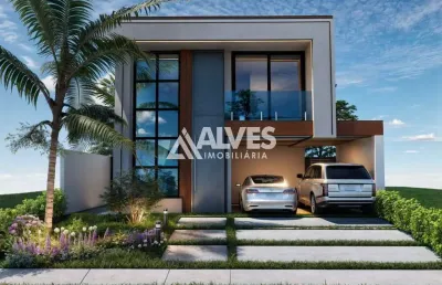 Casa de alto padrão com 4 suítes piscina e área gourmet completa