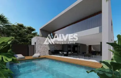 Casa de alto padrão com 5 suítes master piscina e área gourmet completa