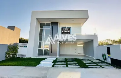 Casa de alto padão com 4 quartos sendo 3 suítes e área gourmet