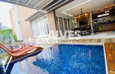 Casa de alto padrão com 4 suítes piscina e área gourmet  nature villve