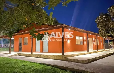 Casa de campo com 2 ou 3  quartos e  área de lazer completa