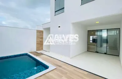 Casa com 3 quartos sendo 1 suíte piscina e espaço gourmet