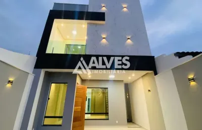 Casa com 4 quartos, suíte master  e área gourmet completa
